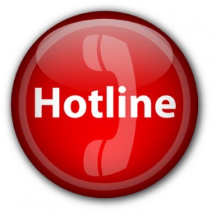 "Hotline" button (red)